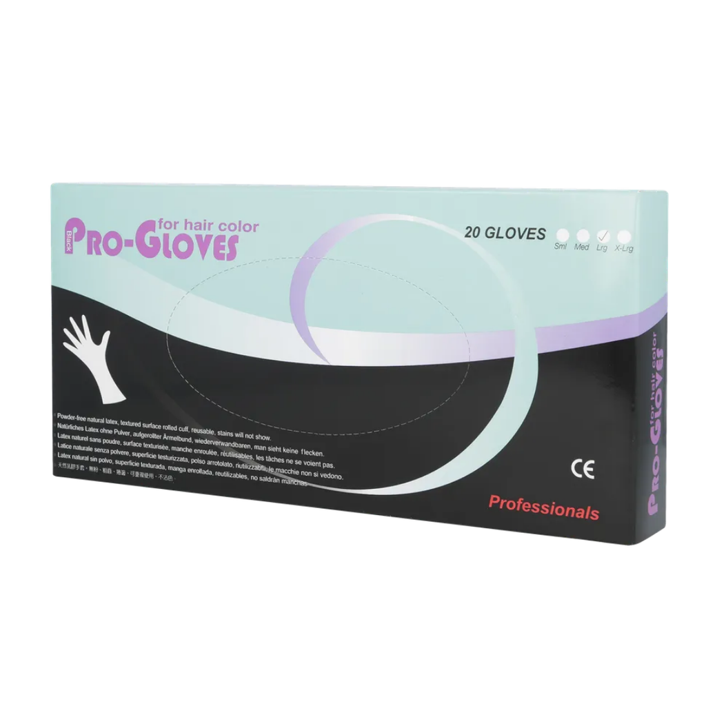 DH Pro Gloves mustat lateksikäsineet 20 kpl Koko L