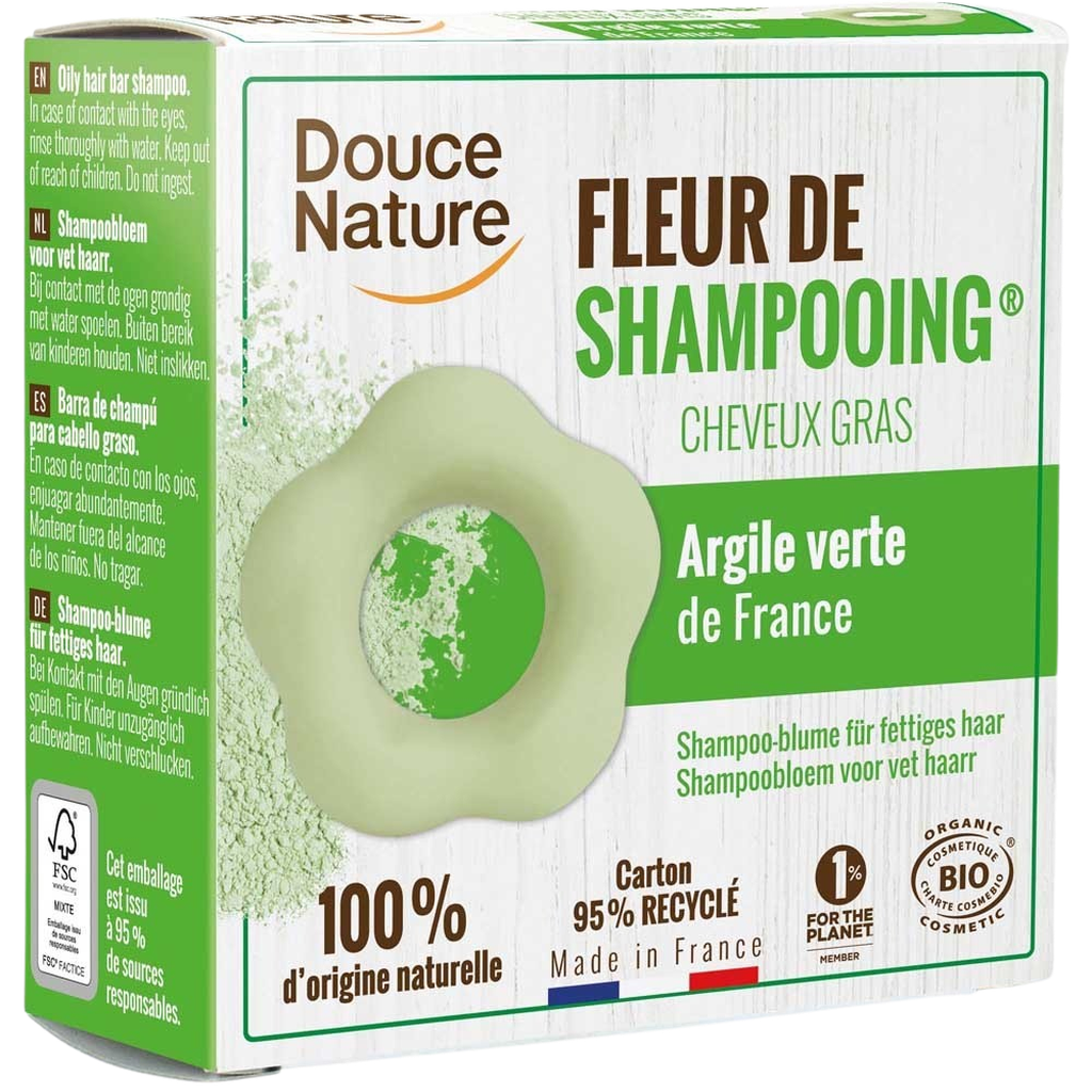 Douce Nature palashampoo helposti rasvoittuville hiuksille 85 g - Shampoot - Douce Nature - Nicca.fi