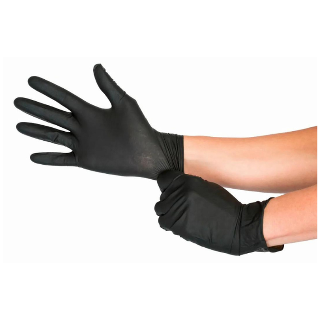Nitrile glove Medmedi 4.0, size S, 100 pcs, black