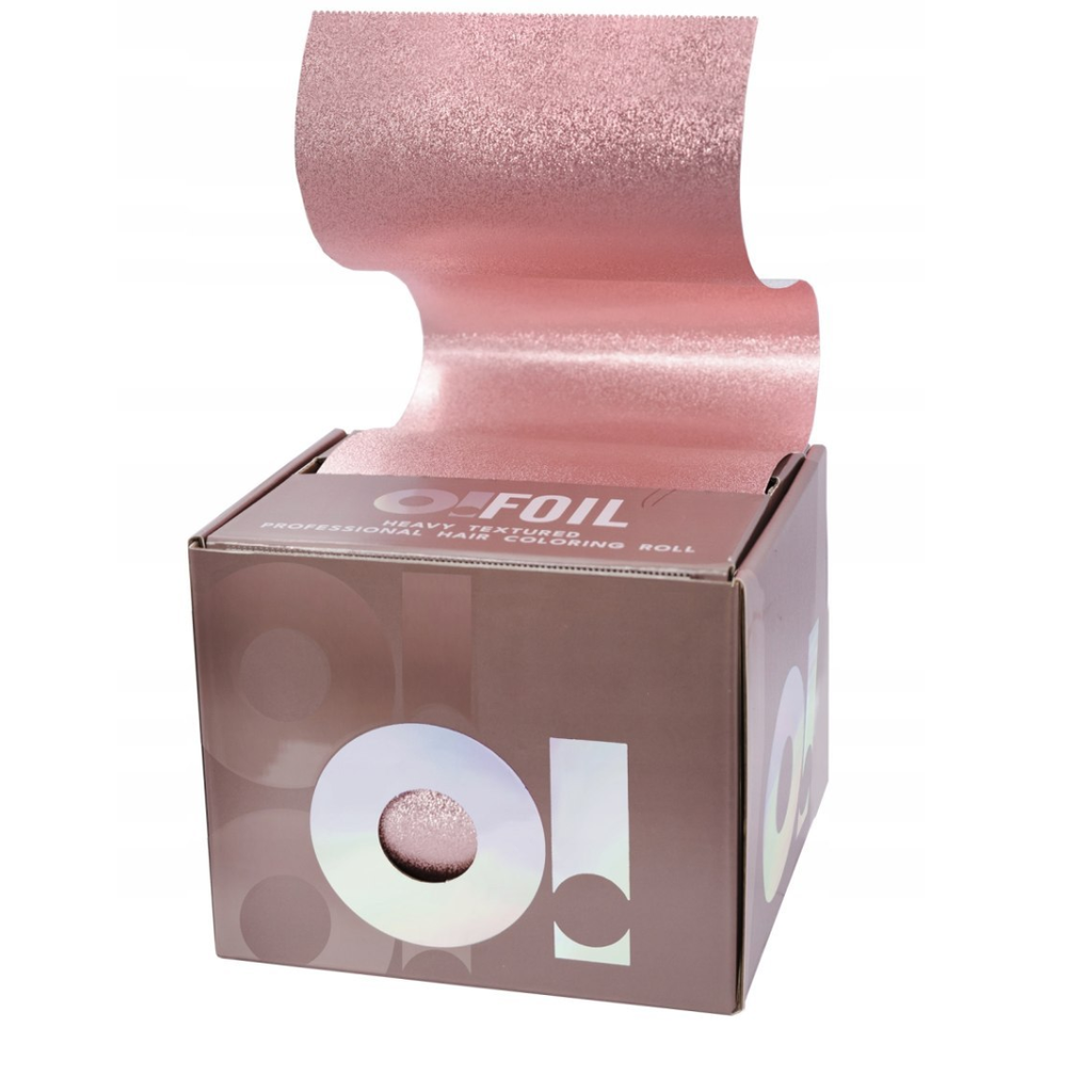 O! Tools Embossed kohokuvioitu foliorulla Rose Gold 12,7 cm x 100m - Foliot - O! Tools - Nicca.fi