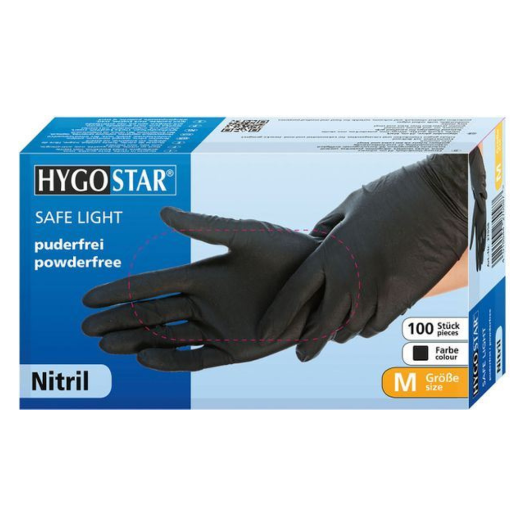 Nitrile glove Hygostar Safe Light, size M