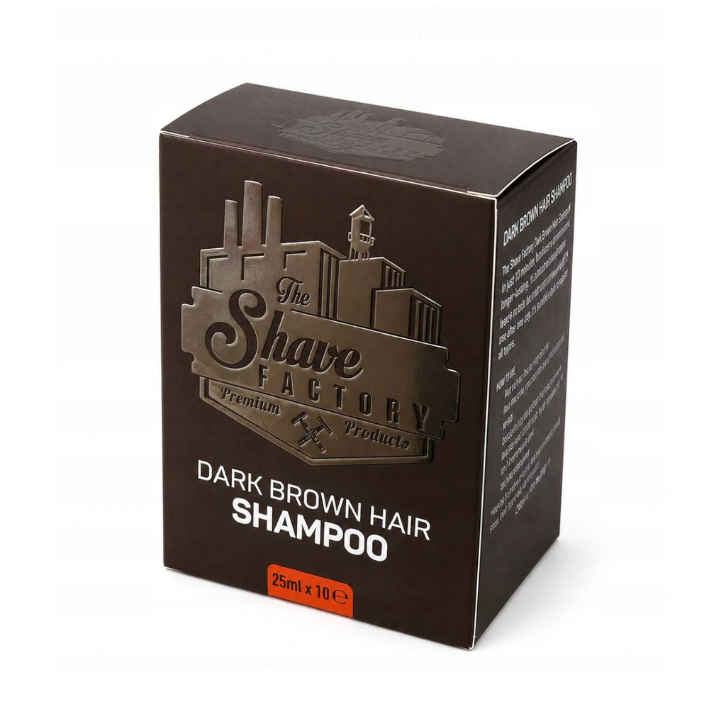 The Shave Factory Brown Hair Shampoo 10 × 25 ml - HIUSTENHOITO Shampoot - The Shave Factory - Nicca.fi