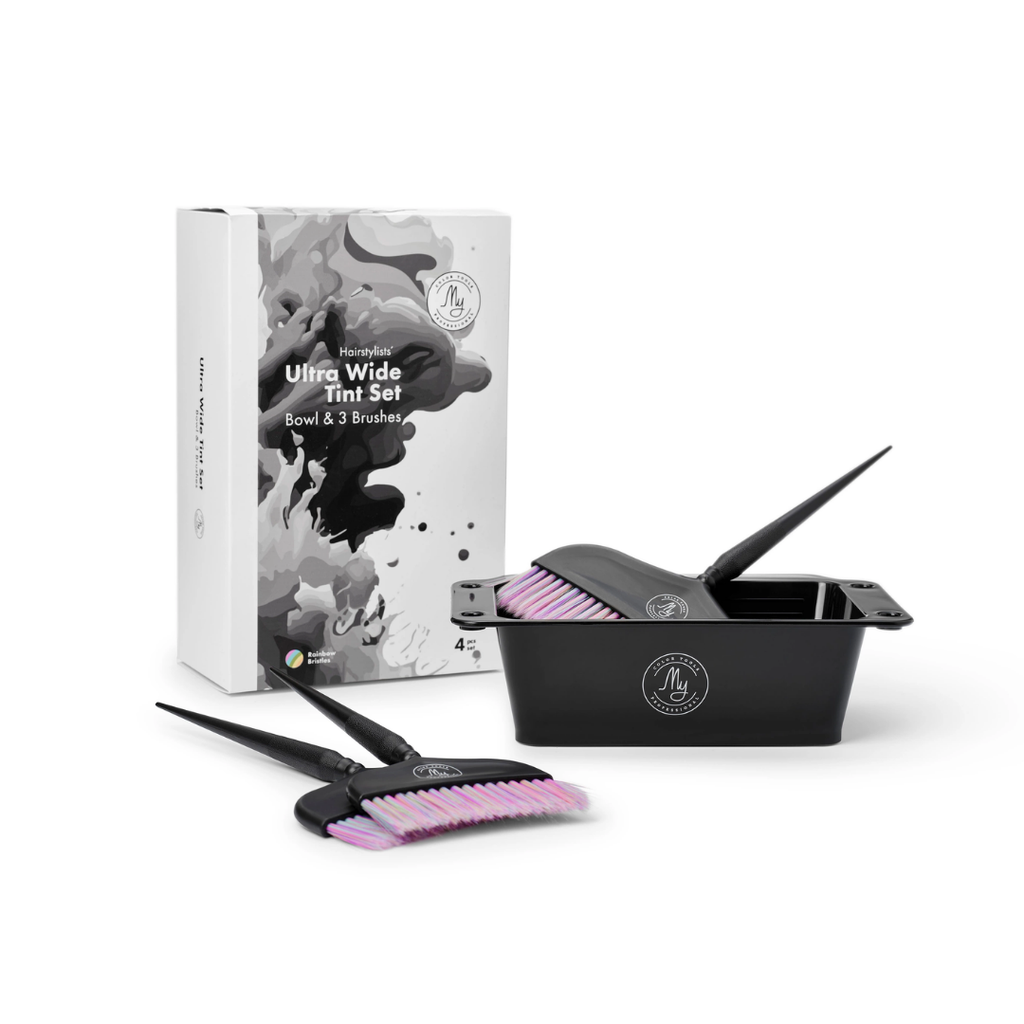 My Ultra Wide Tinting Set – Värjäyskulho & 3 värisivellintä - Väripensselit ja lastat - My Professional - Nicca.fi