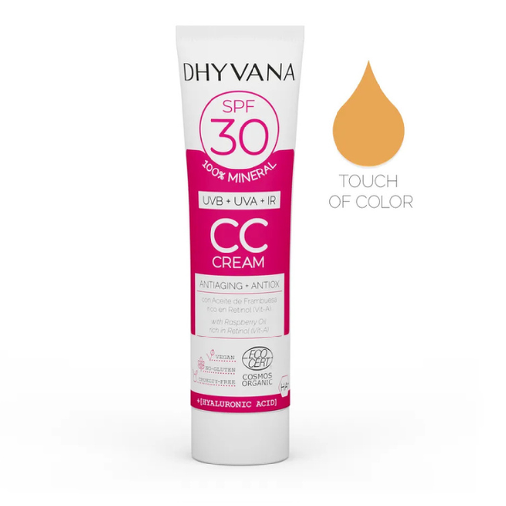 Dhyvana CC tinted sunscreen for the face SK30