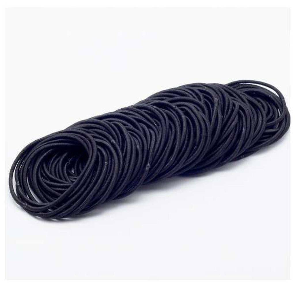 Hair loop black 100 pcs, diameter 30 mm