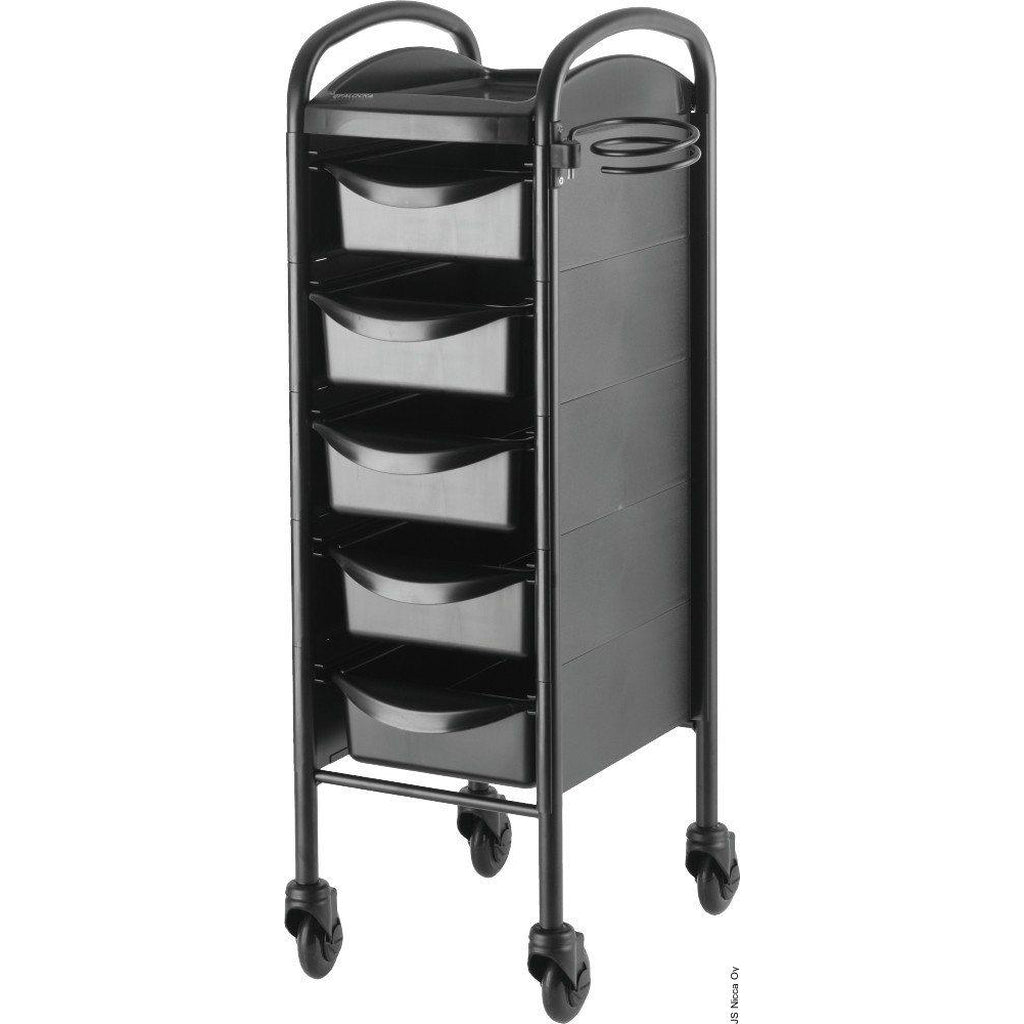 Clictec Black Edition Piccolo Työtarvikevaunu 6002 - Tarvikevaunut - Efalock - Nicca.fi