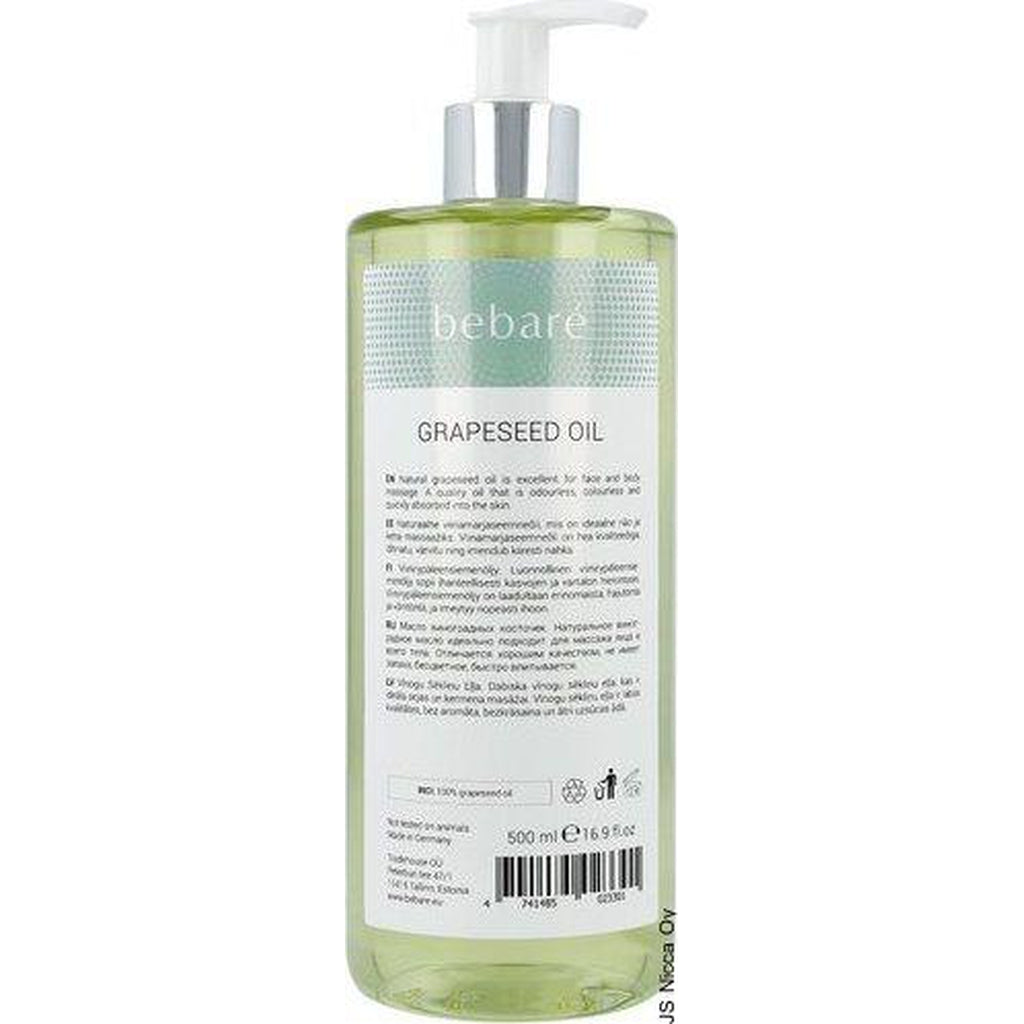 Viinirypäleen Siemen Hierontaöljy, 500 ml - Vartalon-ja jalkojen hoito - BEBARÉ - Nicca.fi