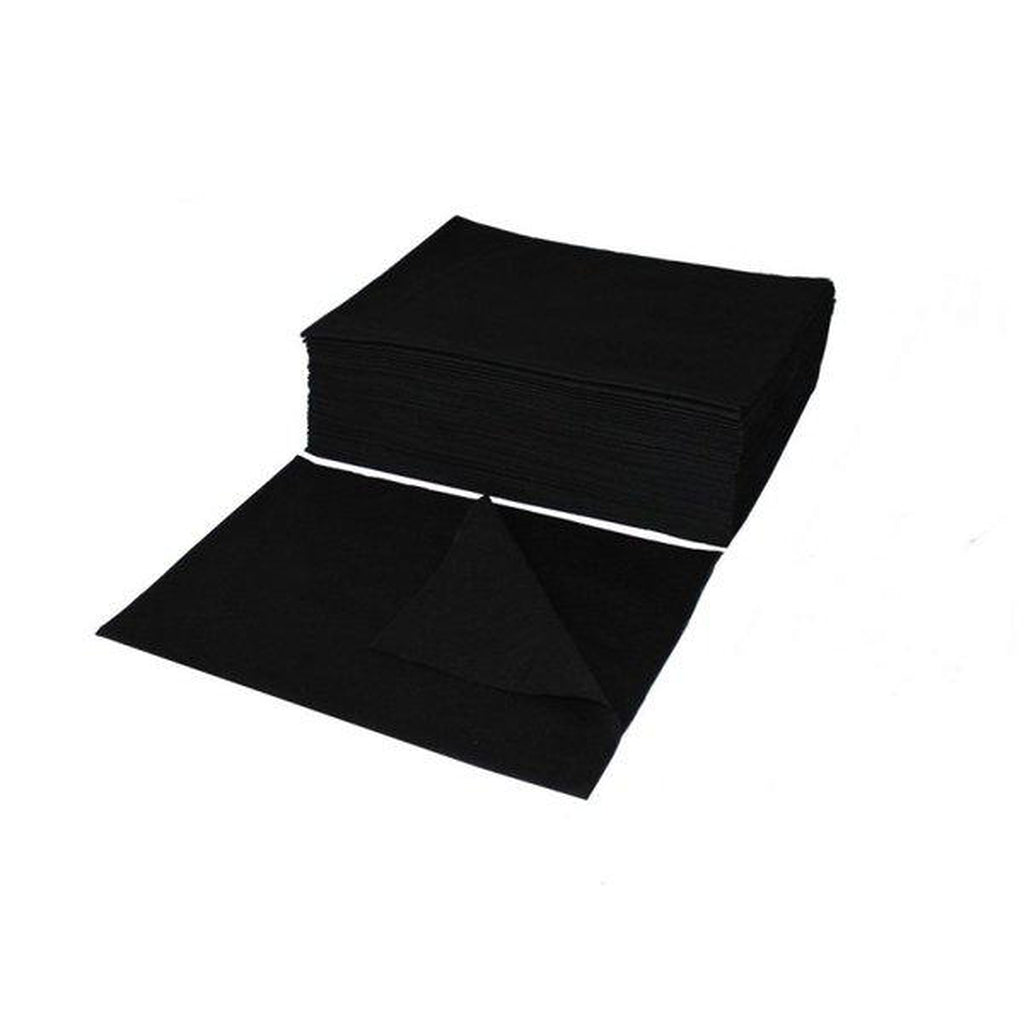 disposable fiber towel black 40 x 70 cm 50 pcs
