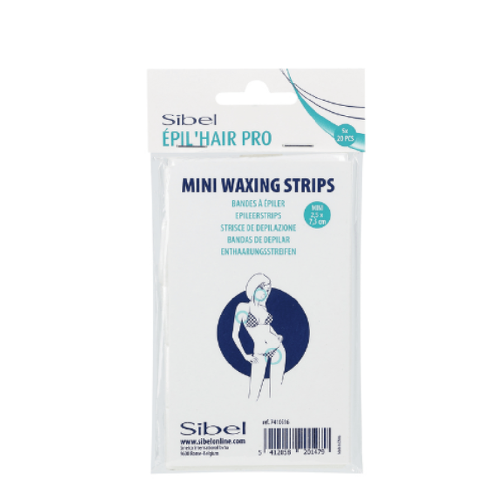 Sibel Mini Waxing Strips x 20 kpl, 2.5*7.5 cm