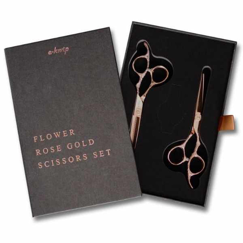 E-Kwip Flower Rose Gold scissors set